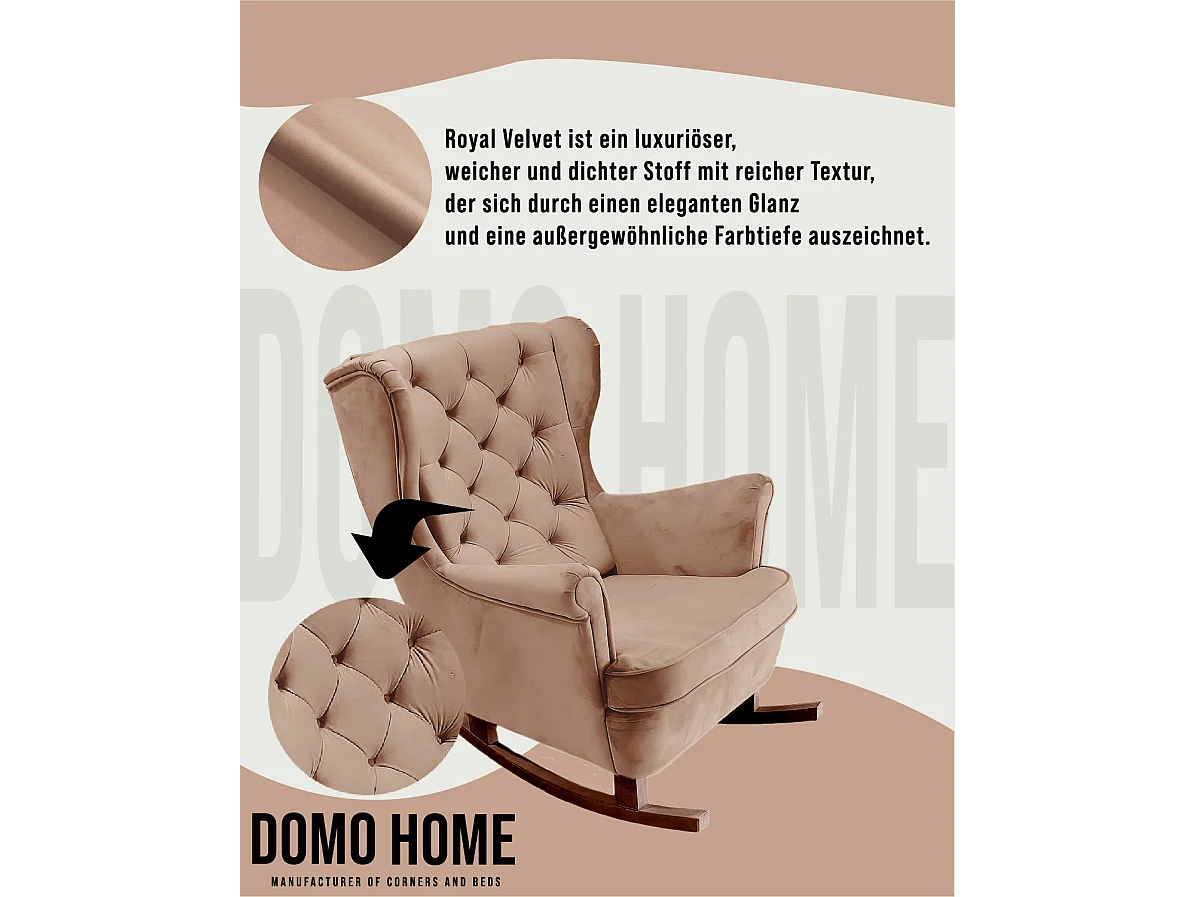 Fotel Relax z Tapicerowanym Siedzeniem i Podłokietnikami, Fotel TV 102x81x95cm Cappuccino_29840