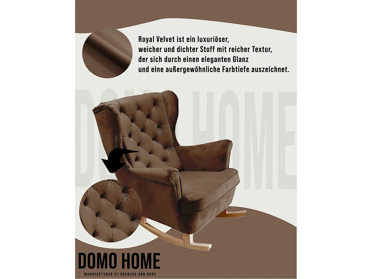 Fauteuil Relax avec accoudoirs et siège rembourré, fauteuil de salon, 102x81x95cm Marron foncé_29826