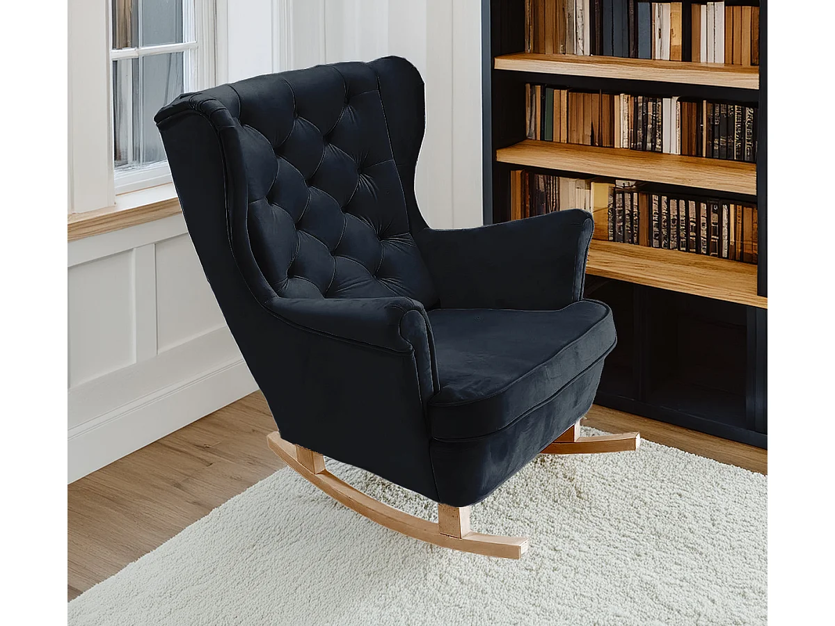 Relaxfauteuil met Gestoffeerde Zitting en Armleuningen, TV Fauteuil 102x81x95cm Zwart_29863