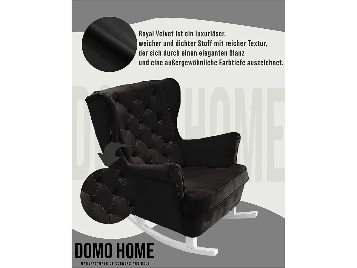 Fotel Relax z Tapicerowanym Siedzeniem i Podłokietnikami, Fotel TV 102x81x95cm Czarny_29884