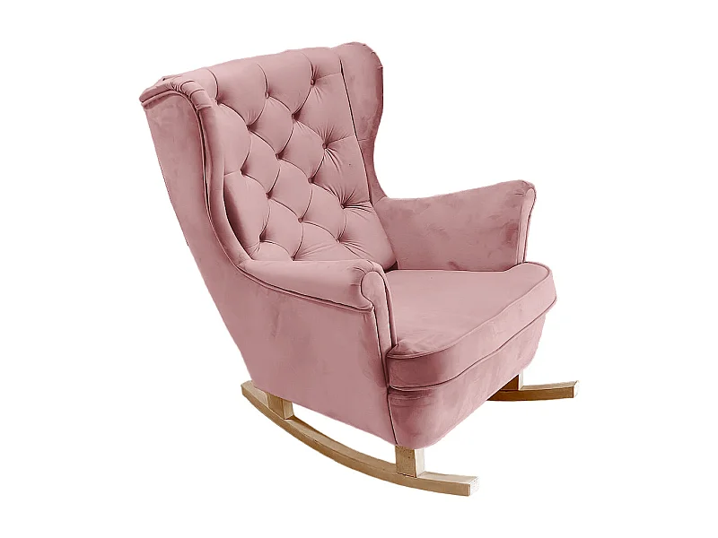 Fauteuil Relax avec accoudoirs et siège rembourré, fauteuil de salon, 102x81x95cm Rose_29838