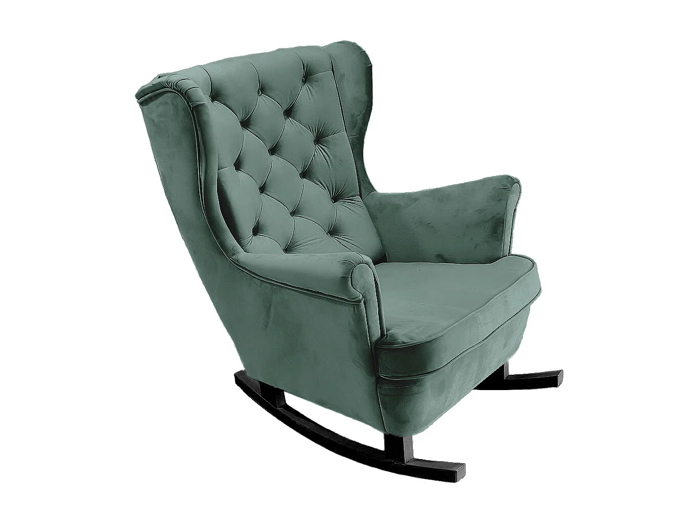 Fauteuil Relax avec accoudoirs et siège rembourré, fauteuil de salon, 102x81x95cm Vert_29853