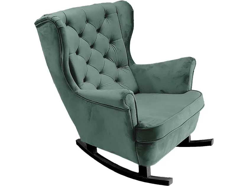 Fauteuil Relax avec accoudoirs et siège rembourré, fauteuil de salon, 102x81x95cm Vert_29853