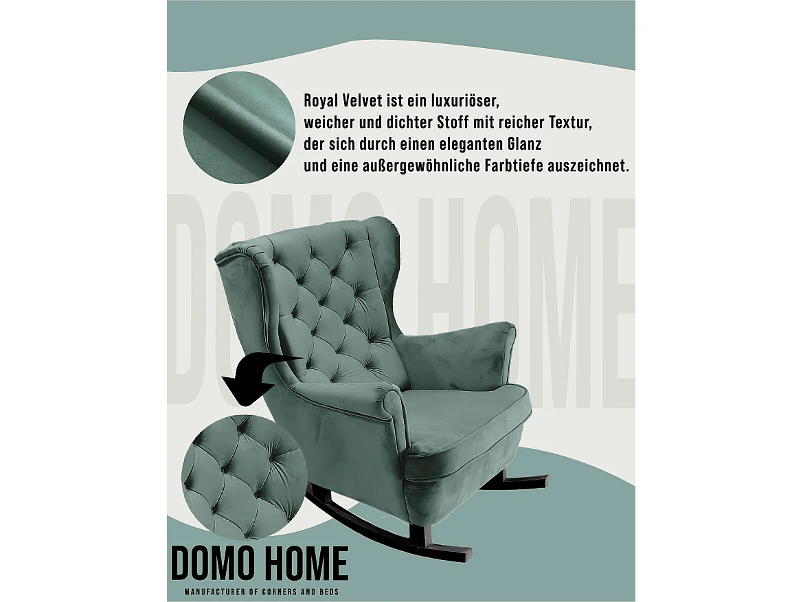 Fauteuil Relax avec accoudoirs et siège rembourré, fauteuil de salon, 102x81x95cm Vert_29853