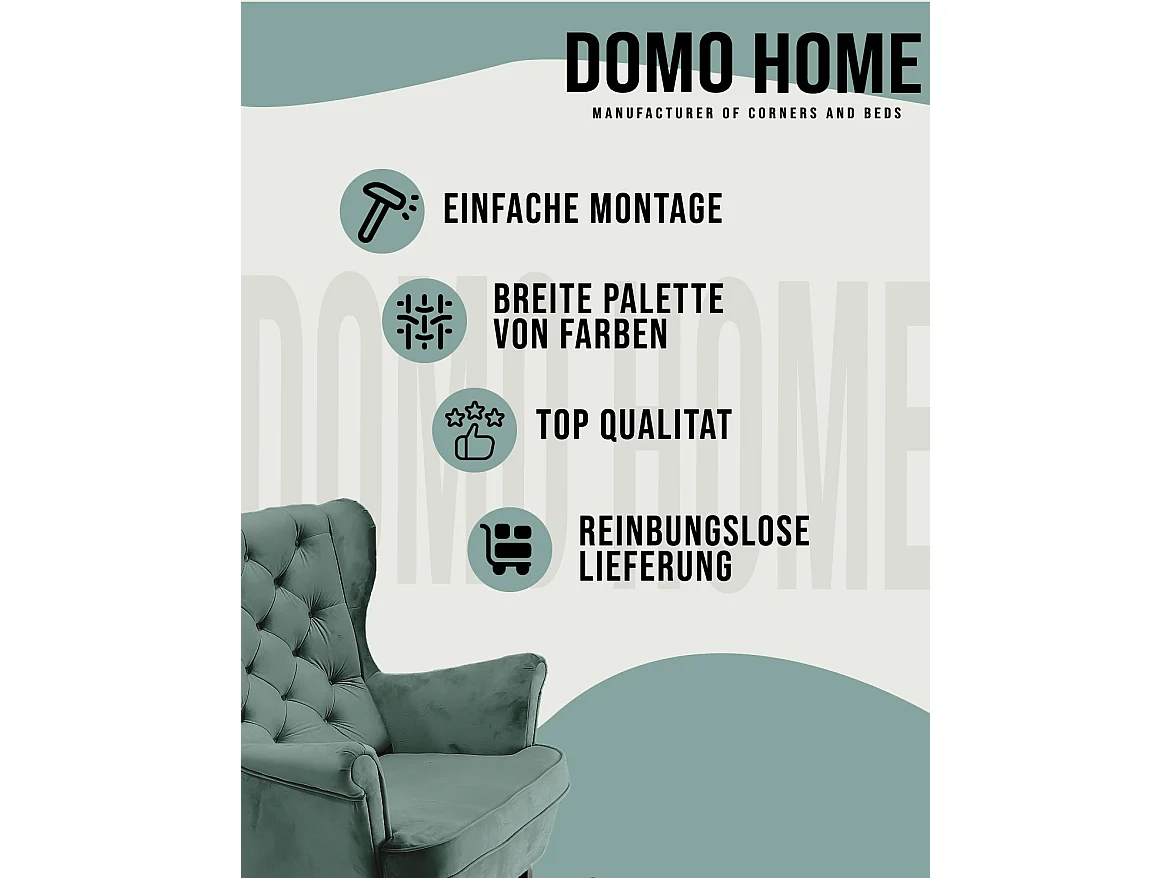 Fauteuil Relax avec accoudoirs et siège rembourré, fauteuil de salon, 102x81x95cm Vert_29853