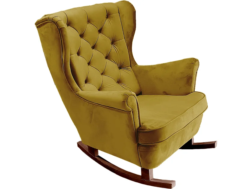 Fauteuil Relax avec accoudoirs et siège rembourré, fauteuil de salon, 102x81x95cm Olive_29819