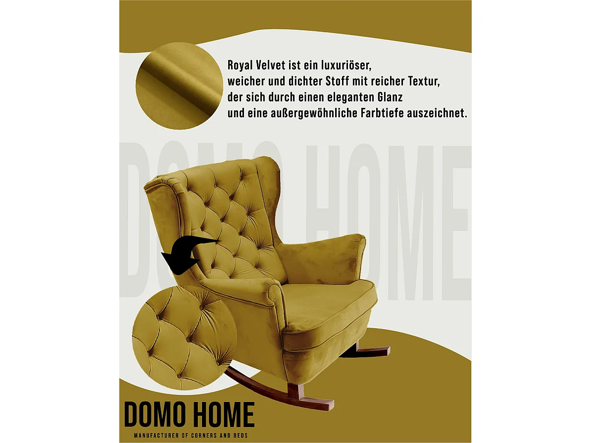 Fauteuil Relax avec accoudoirs et siège rembourré, fauteuil de salon, 102x81x95cm Olive_29819