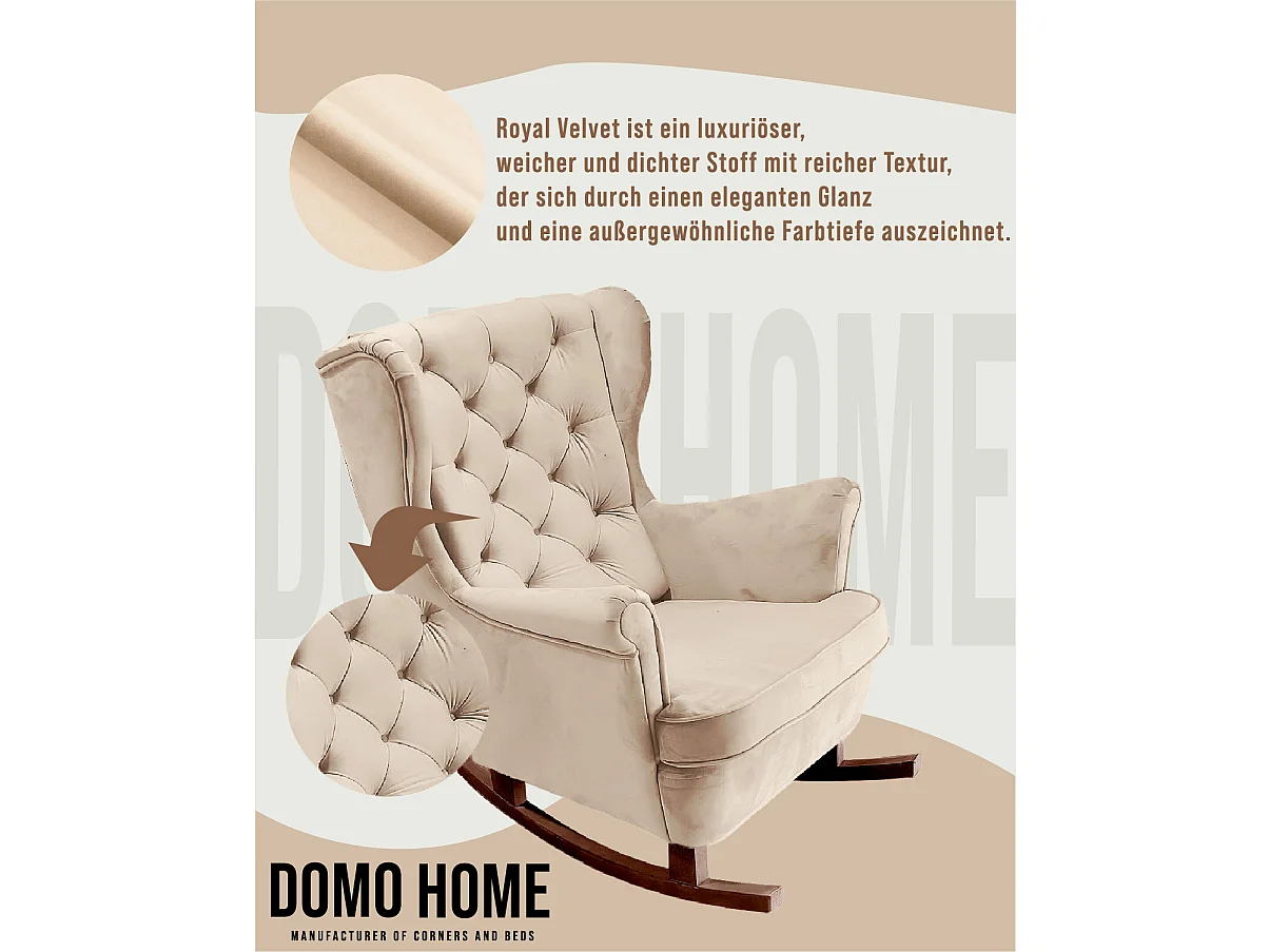 Fotel Relax z Tapicerowanym Siedzeniem i Podłokietnikami, Fotel TV 102x81x95cm Beżowy_29802