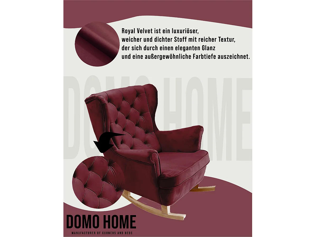 Relaxfauteuil met Gestoffeerde Zitting en Armleuningen, TV Fauteuil 102x81x95cm Bordeaux_29835
