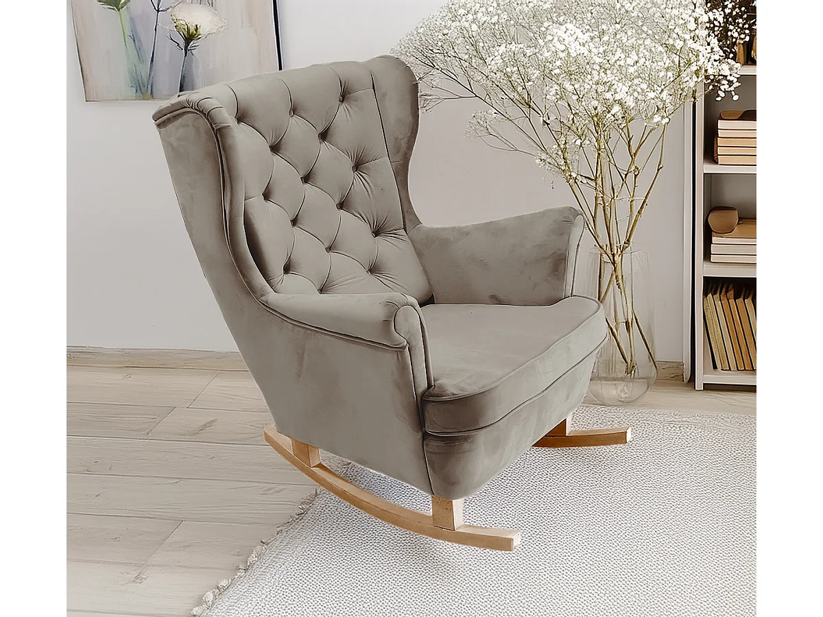 Fauteuil Relax avec accoudoirs et siège rembourré, fauteuil de salon, 102x81x95cm Gris_29843