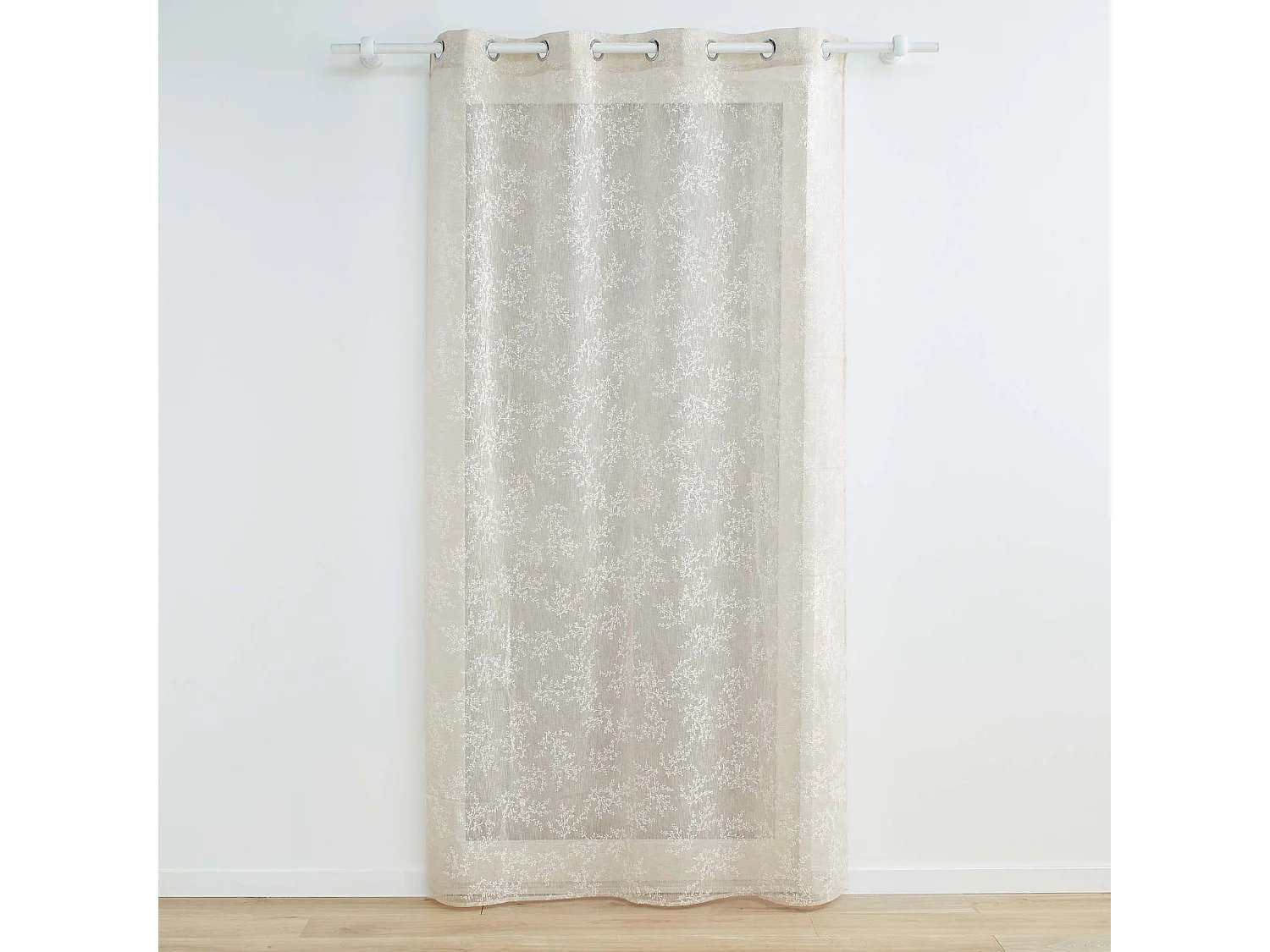 Rideau Voilage à Œillets "Karla" 140x240cm Taupe