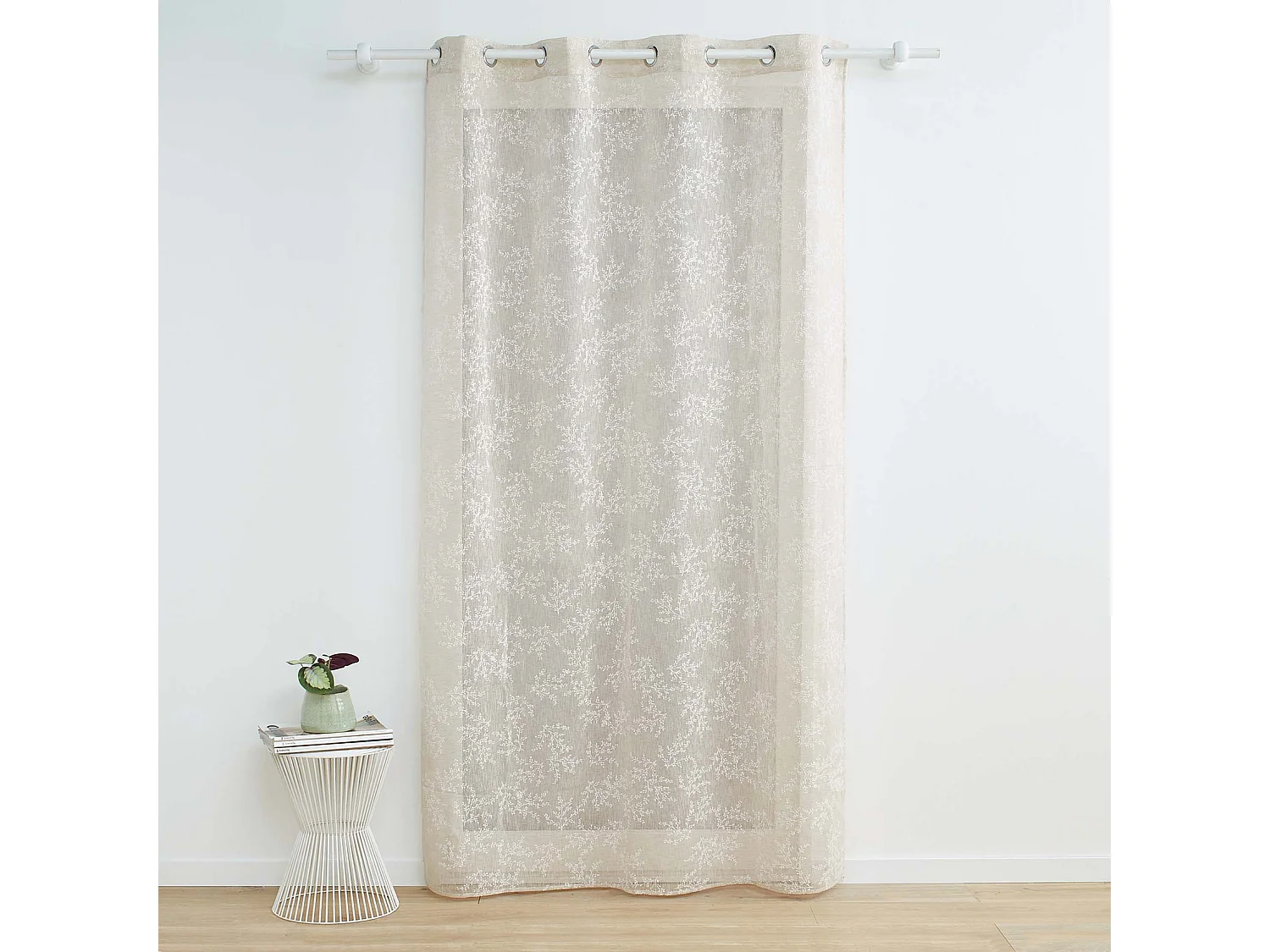 Rideau Voilage à Œillets "Karla" 140x240cm Taupe