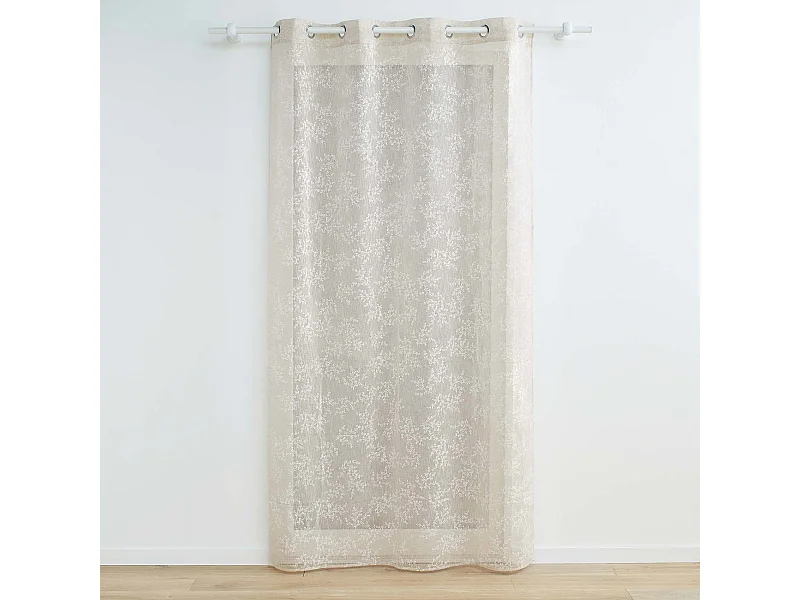 Rideau Voilage à Œillets "Karla" 140x240cm Taupe