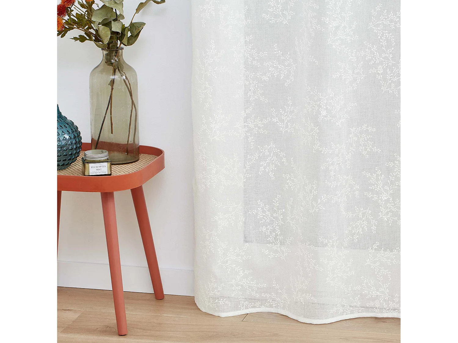 Rideau Voilage à Œillets "Karla" 140x240cm Blanc