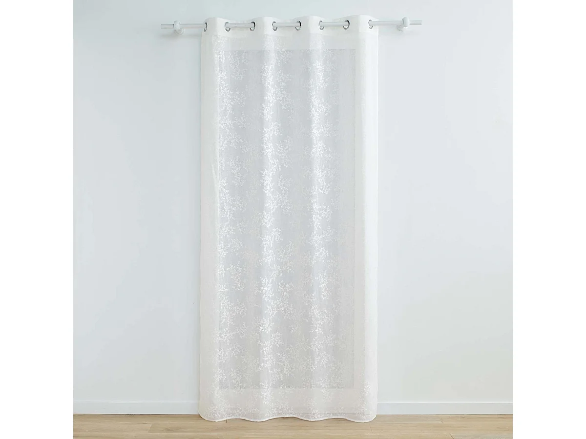 Rideau Voilage à Œillets "Karla" 140x240cm Blanc