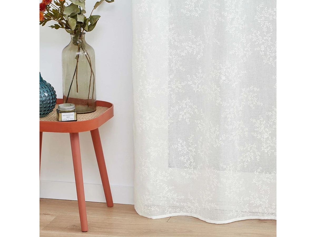 Rideau Voilage à Œillets "Karla" 140x240cm Blanc