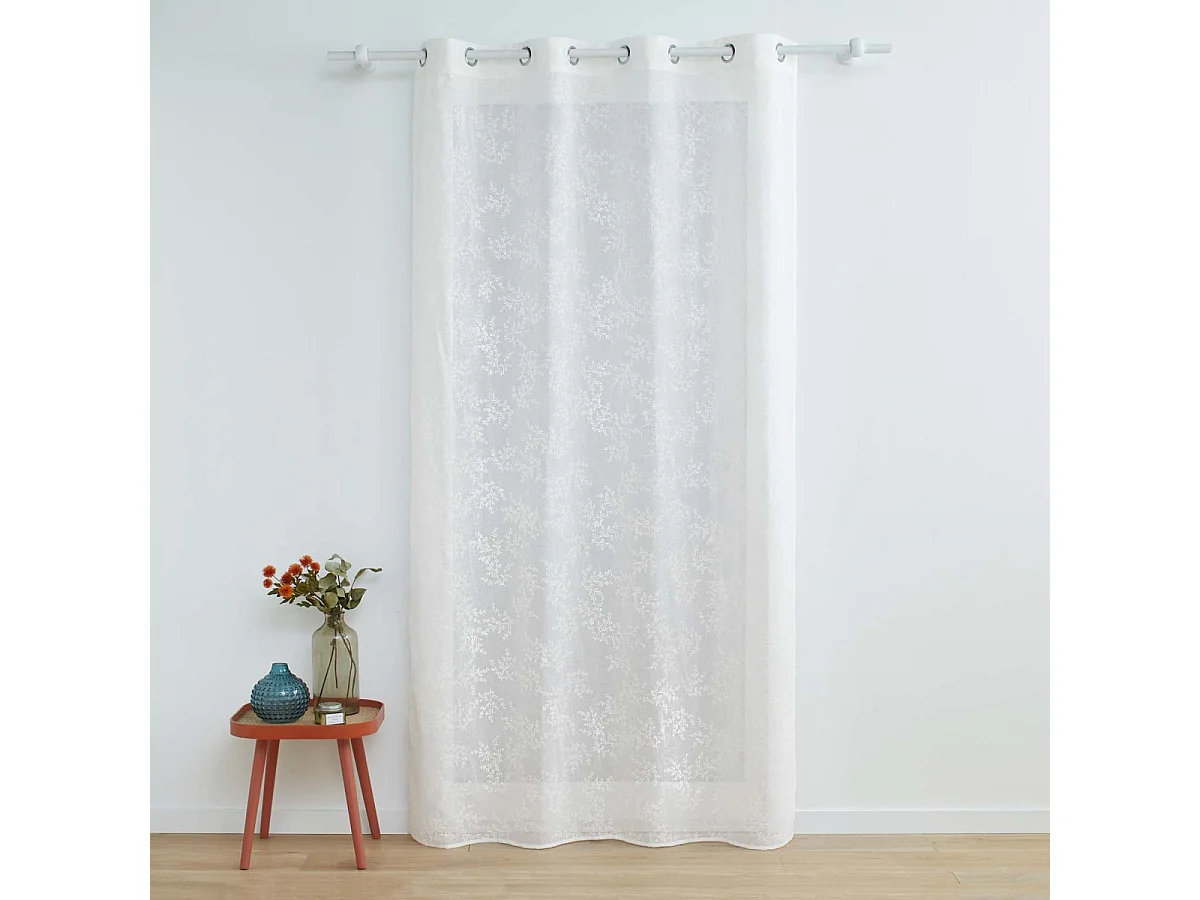 Rideau Voilage à Œillets "Karla" 140x240cm Blanc