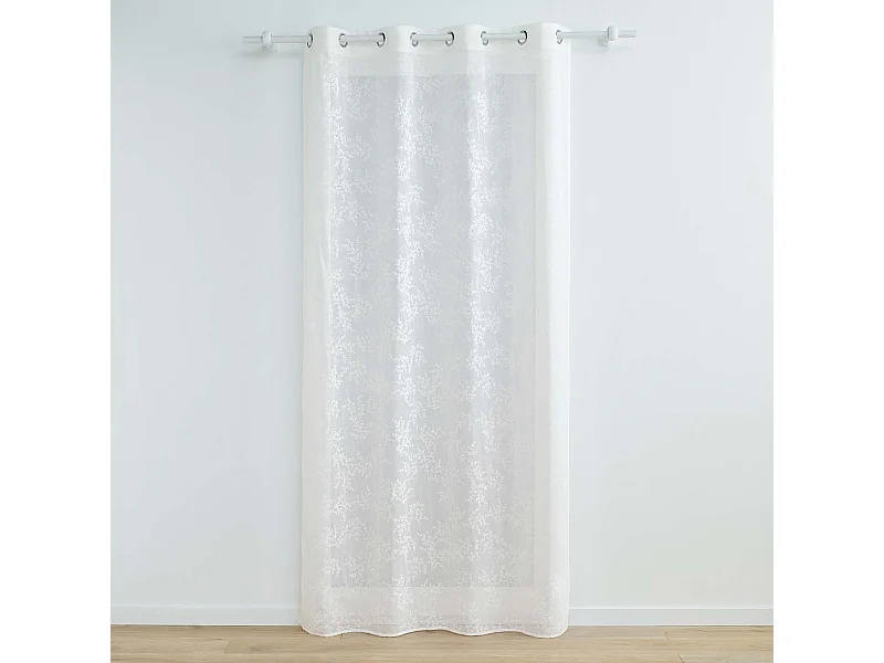 Rideau Voilage à Œillets "Karla" 140x240cm Blanc