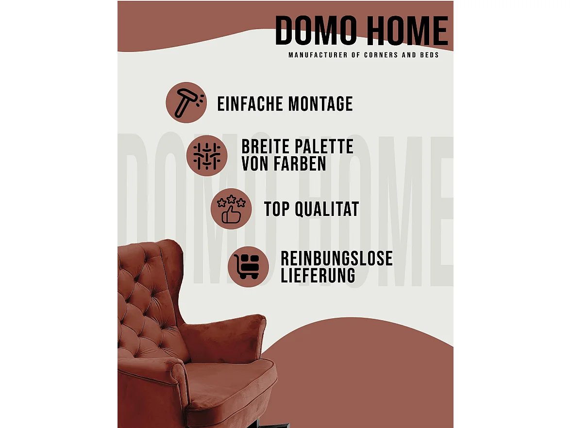 Fauteuil Relax avec accoudoirs et siège rembourré, fauteuil de salon, 102x81x95cm Bordeaux_29833