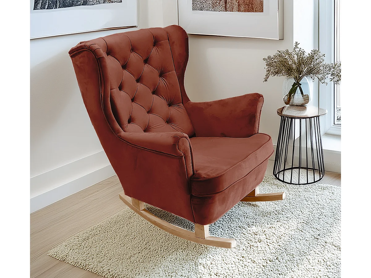 Relaxfauteuil met Gestoffeerde Zitting en Armleuningen, TV Fauteuil 102x81x95cm Bordeaux_29833