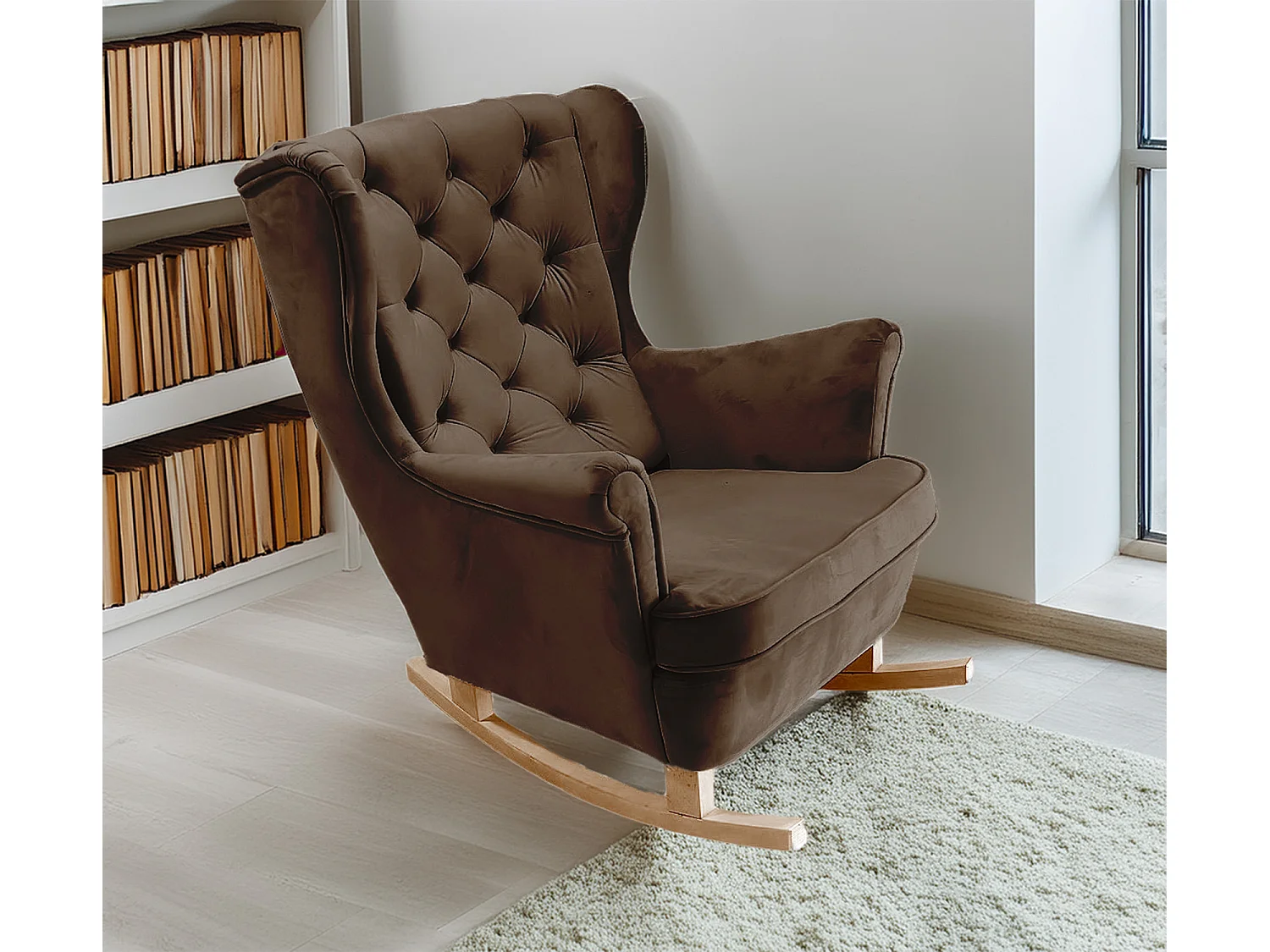 Fauteuil Relax avec accoudoirs et siège rembourré, fauteuil de salon, 102x81x95cm Marron foncé_29827