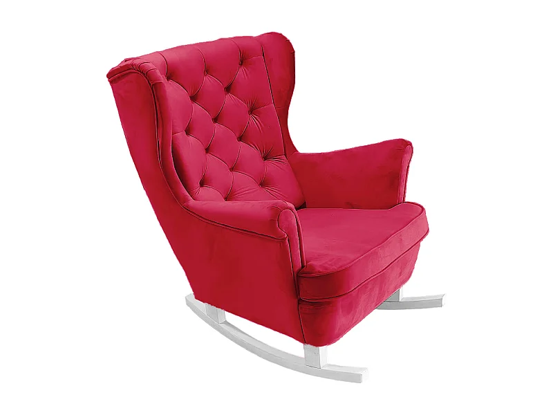 Fotel Relax z Tapicerowanym Siedzeniem i Podłokietnikami, Fotel TV 102x81x95cm Czerwony_29837