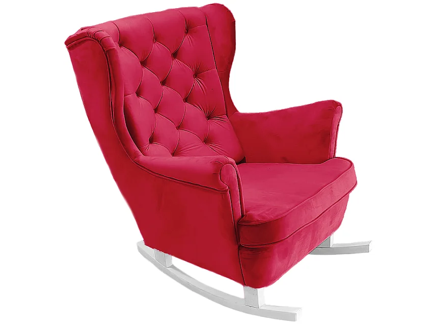 Fotel Relax z Tapicerowanym Siedzeniem i Podłokietnikami, Fotel TV 102x81x95cm Czerwony_29837