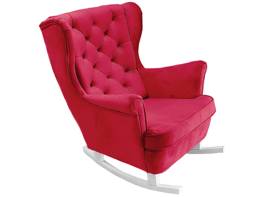 Fotel Relax z Tapicerowanym Siedzeniem i Podłokietnikami, Fotel TV 102x81x95cm Czerwony_29837