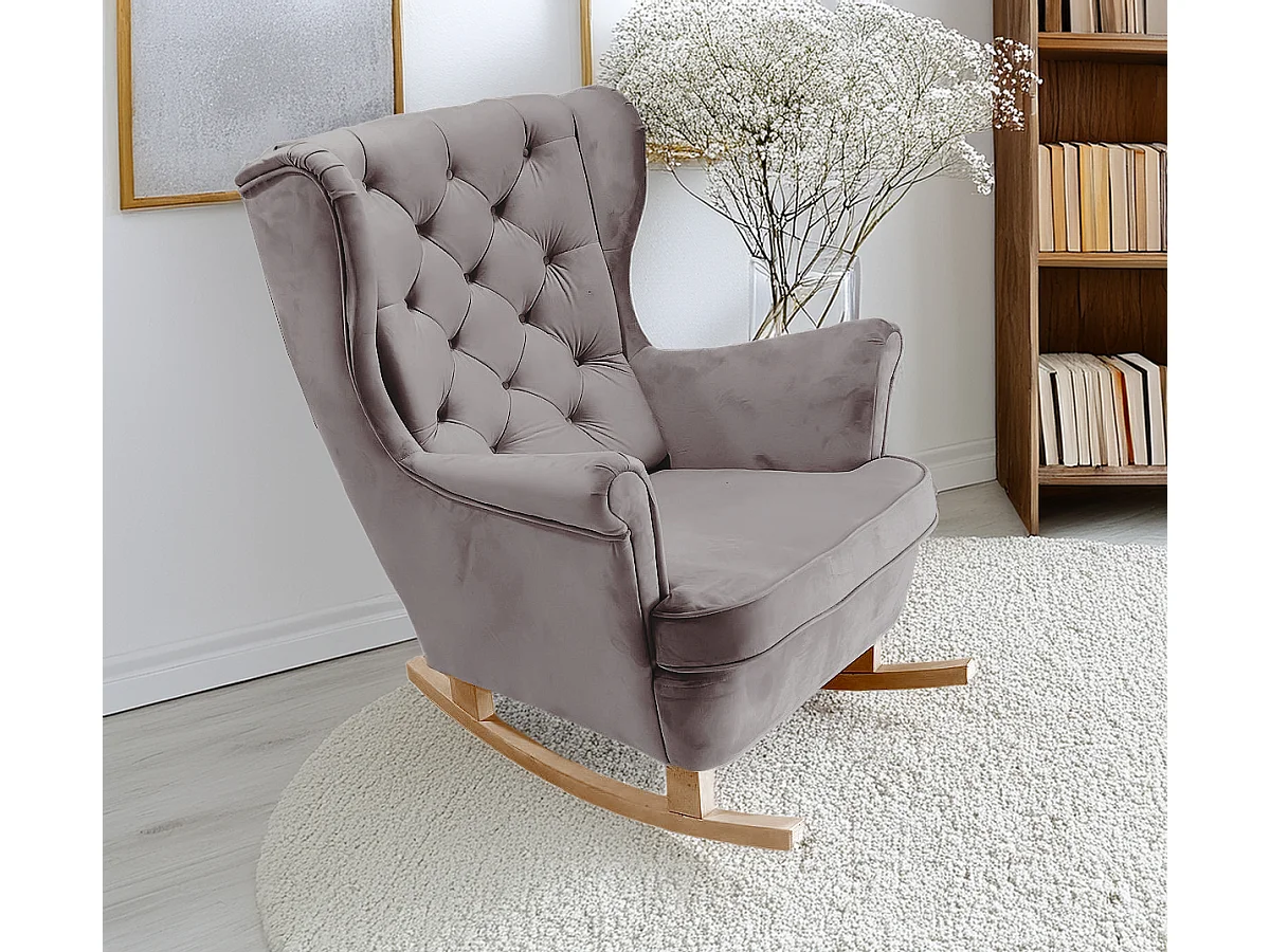 Fauteuil Relax avec accoudoirs et siège rembourré, fauteuil de salon, 102x81x95cm Gris_29841