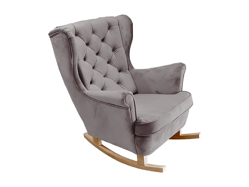 Fauteuil Relax avec accoudoirs et siège rembourré, fauteuil de salon, 102x81x95cm Gris_29841