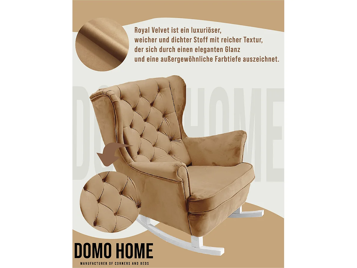 Fotel Relax z Tapicerowanym Siedzeniem i Podłokietnikami, Fotel TV 102x81x95cm Beżowy_29806