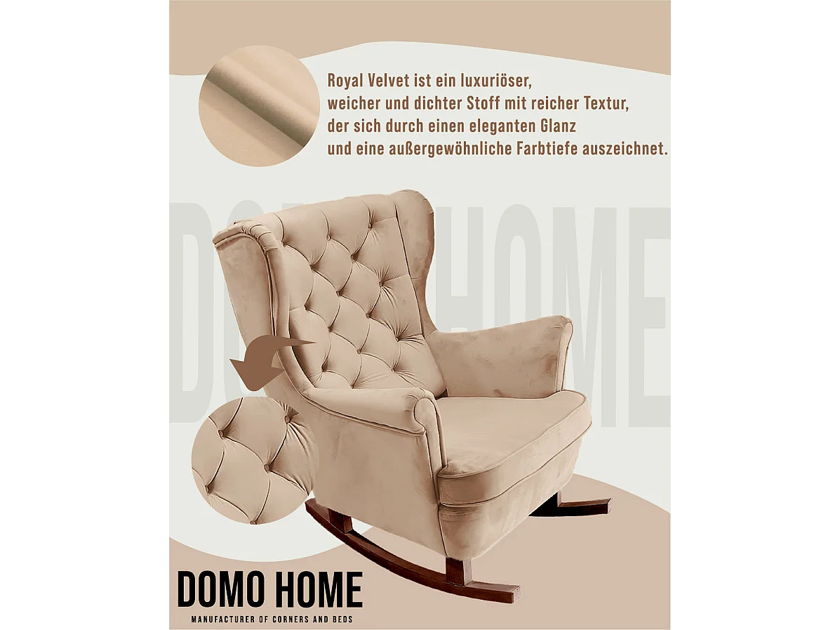 Fotel Relax z Tapicerowanym Siedzeniem i Podłokietnikami, Fotel TV 102x81x95cm Beżowy_29800