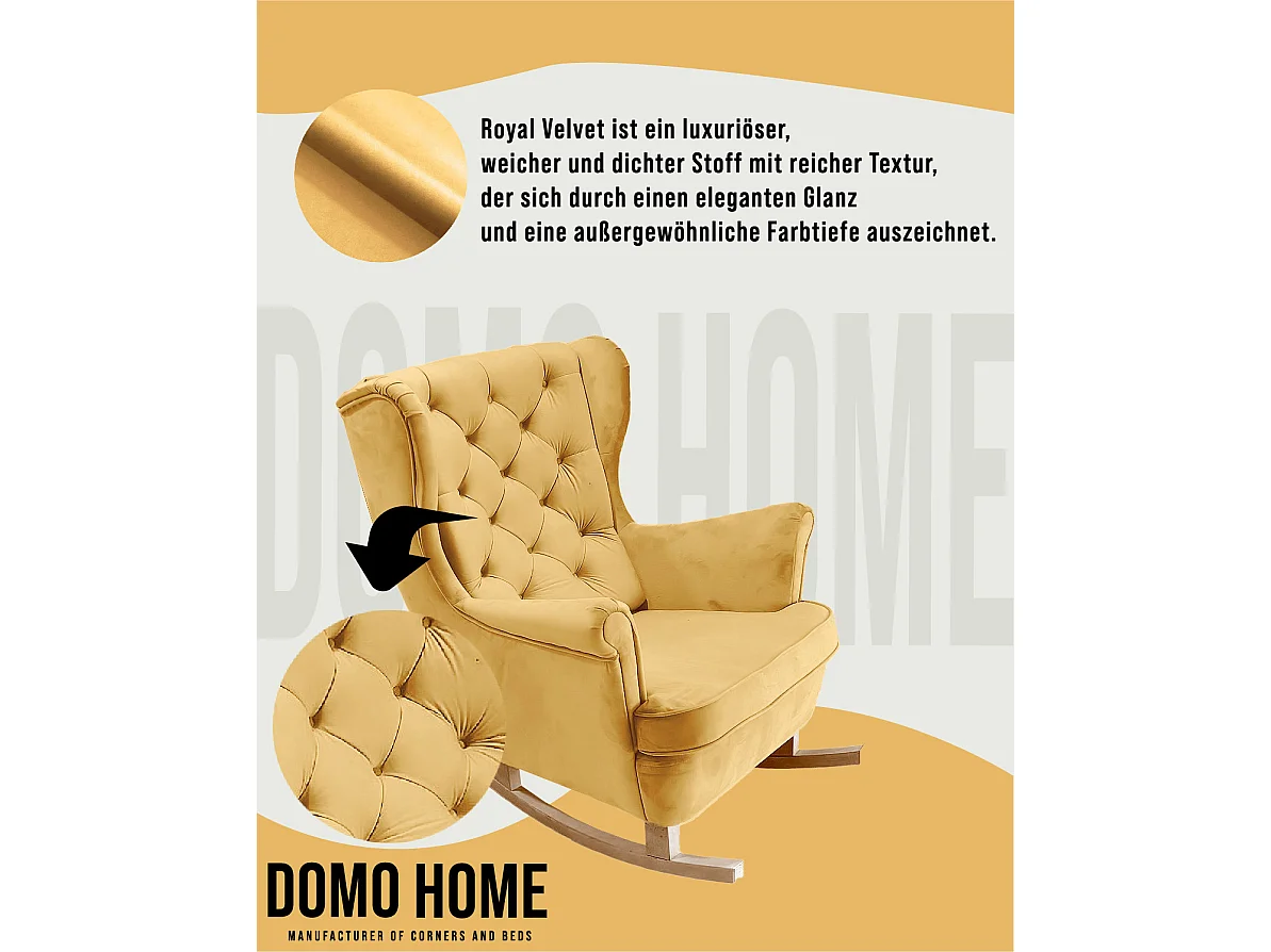 Fotel Relax z Tapicerowanym Siedzeniem i Podłokietnikami, Fotel TV 102x81x95cm Złoty_29822