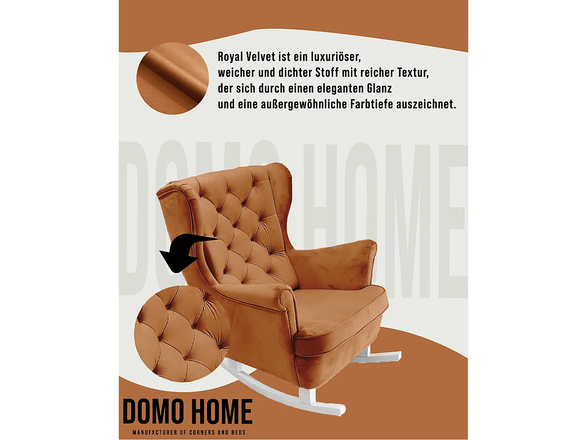 Fotel Relax z Tapicerowanym Siedzeniem i Podłokietnikami, Fotel TV 102x81x95cm Pomarańczowy_29824