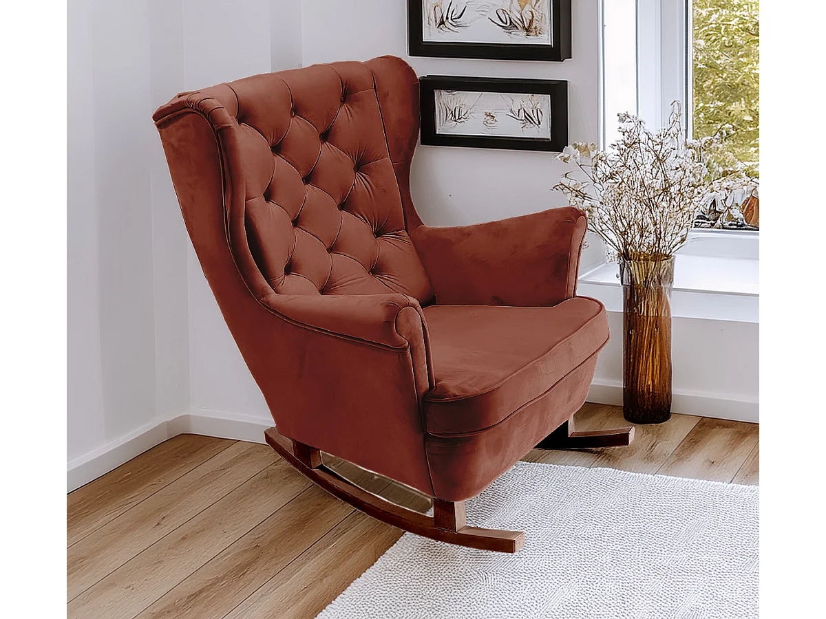Relaxfauteuil met Gestoffeerde Zitting en Armleuningen, TV Fauteuil 102x81x95cm Bordeaux_29833
