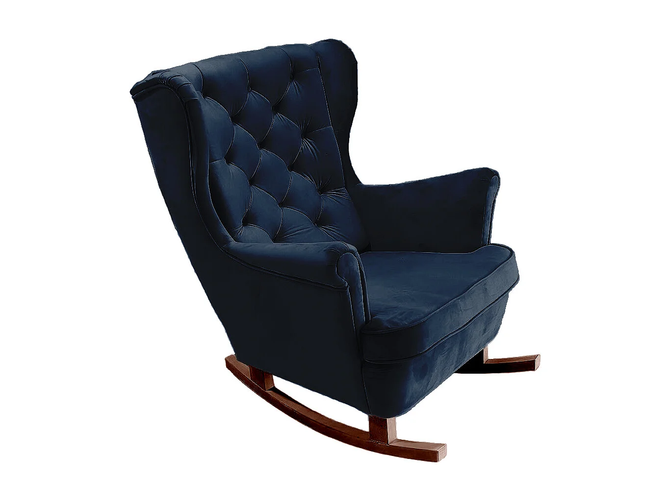 Fauteuil Relax avec accoudoirs et siège rembourré, fauteuil de salon, 102x81x95cm Bleu marine_29864