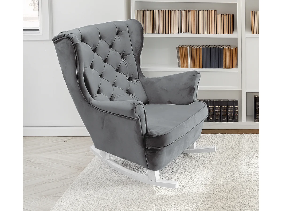 Fotel Relax z Tapicerowanym Siedzeniem i Podłokietnikami, Fotel TV 102x81x95cm Popiel_29858