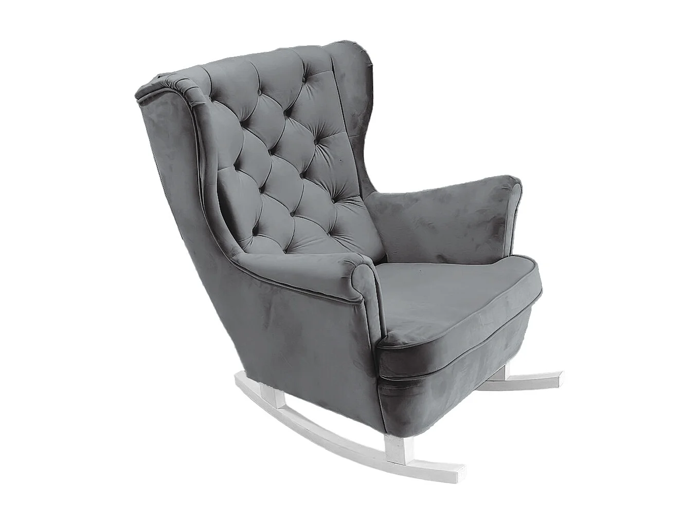 Fauteuil Relax avec accoudoirs et siège rembourré, fauteuil de salon, 102x81x95cm Cendre_29858