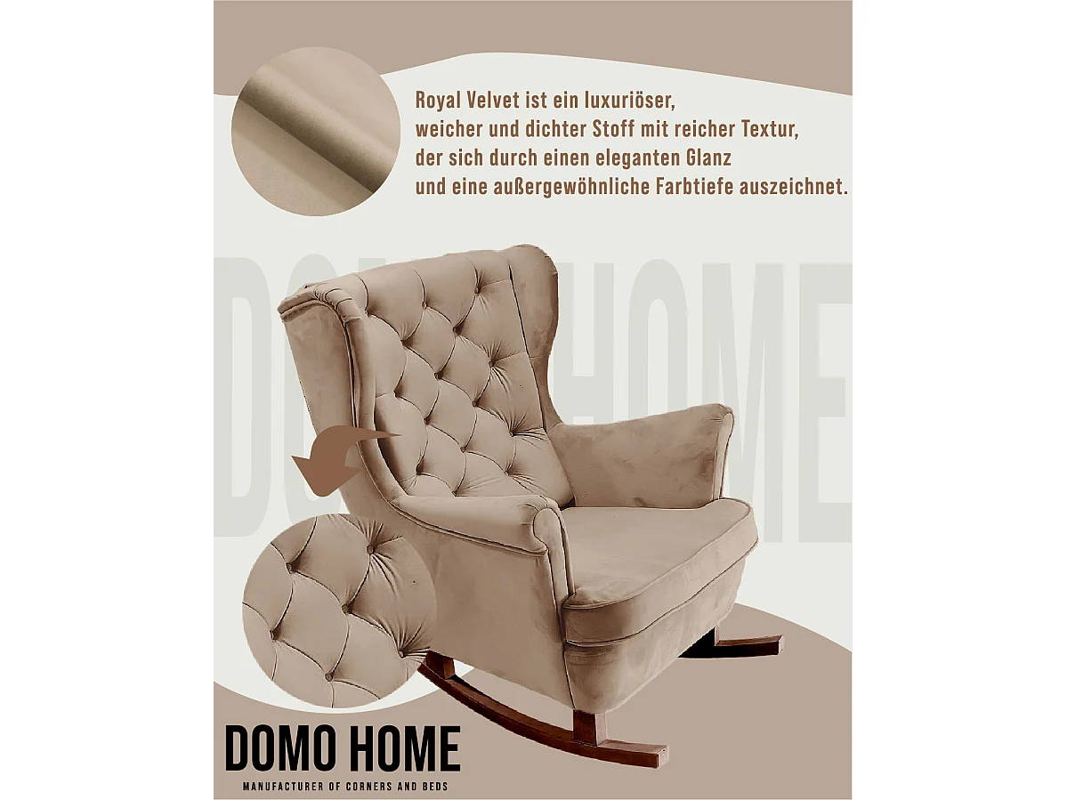 Relaxfauteuil met Gestoffeerde Zitting en Armleuningen, TV Fauteuil 102x81x95cm Cappuccino_29809