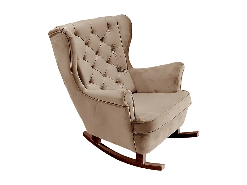 Fauteuil Relax avec accoudoirs et siège rembourré, fauteuil de salon, 102x81x95cm Cappuccino_29809
