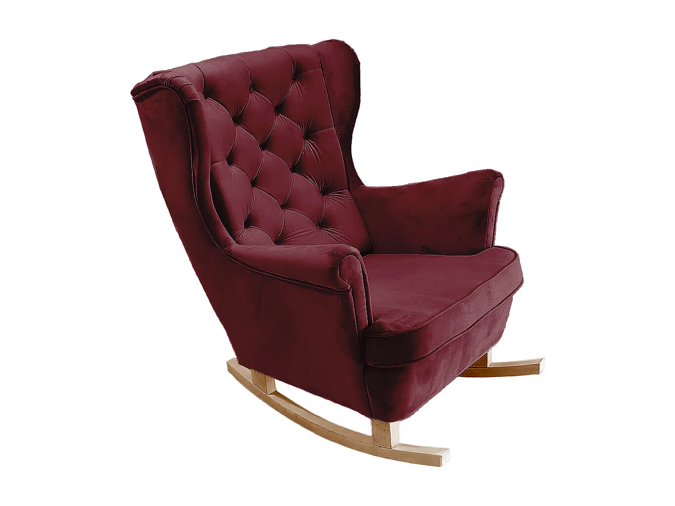 Relaxfauteuil met Gestoffeerde Zitting en Armleuningen, TV Fauteuil 102x81x95cm Bordeaux_29836