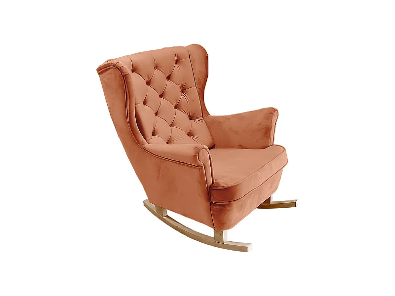 Fauteuil Relax avec accoudoirs et siège rembourré, fauteuil de salon, 102x81x95cm Orange_29823