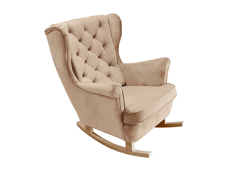 Relaxfauteuil met Gestoffeerde Zitting en Armleuningen, TV Fauteuil 102x81x95cm Beige_29800