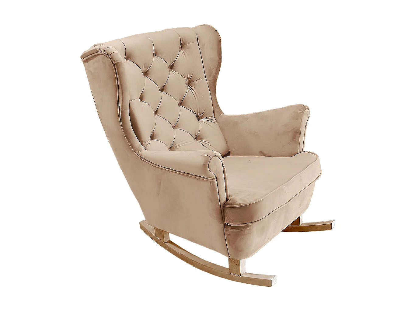 Relaxfauteuil met Gestoffeerde Zitting en Armleuningen, TV Fauteuil 102x81x95cm Beige_29800