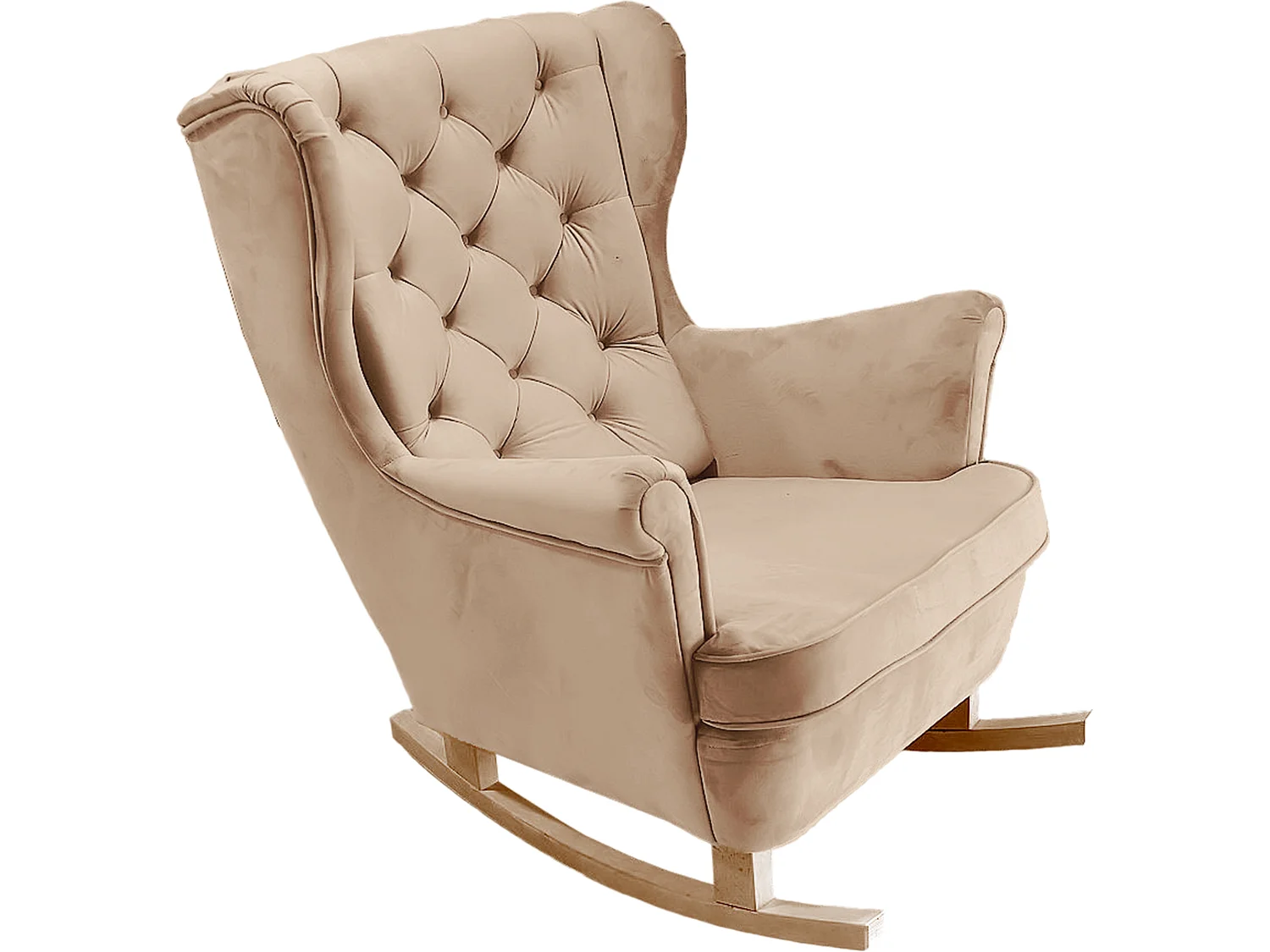 Relaxfauteuil met Gestoffeerde Zitting en Armleuningen, TV Fauteuil 102x81x95cm Beige_29800