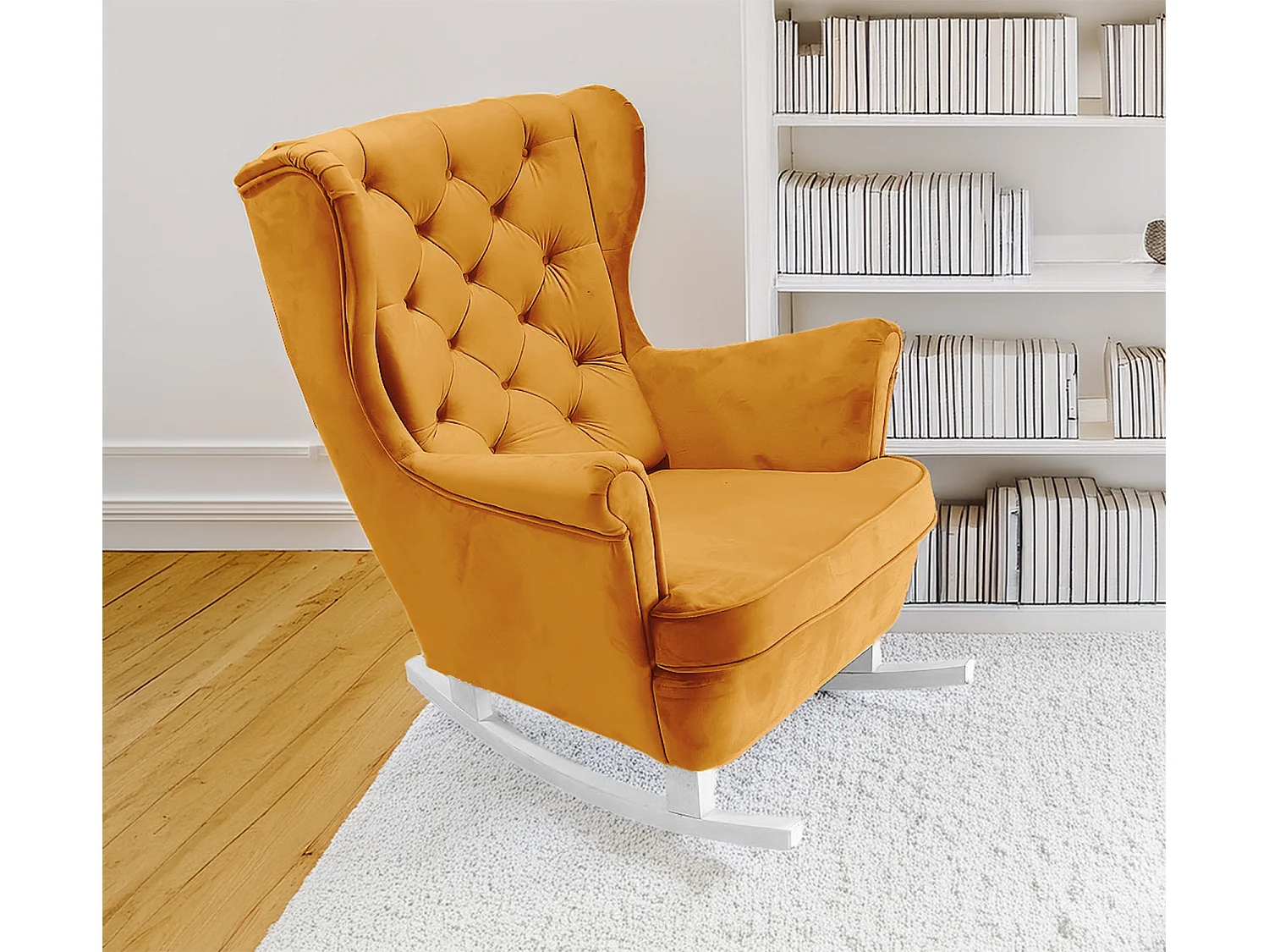 Fotel Relax z Tapicerowanym Siedzeniem i Podłokietnikami, Fotel TV 102x81x95cm Złoty_29821