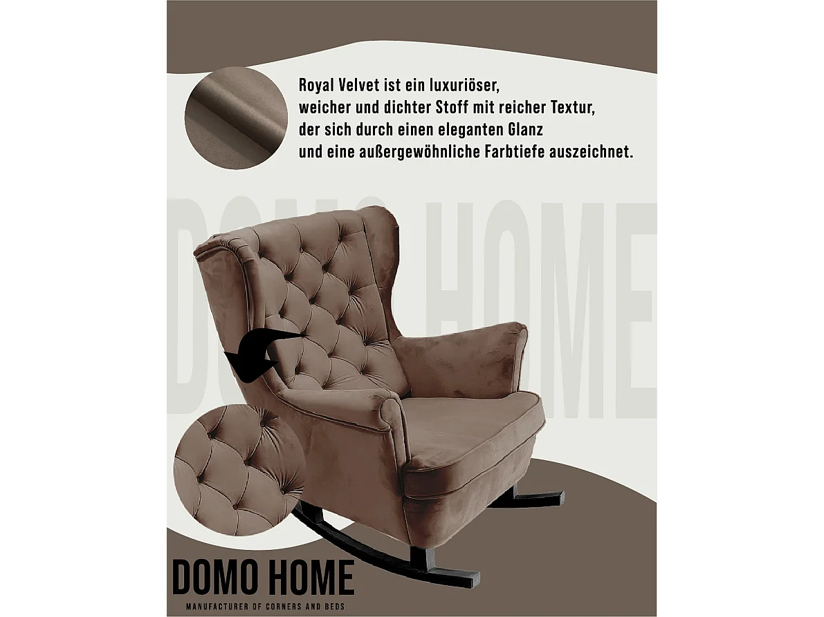 Fauteuil Relax avec accoudoirs et siège rembourré, fauteuil de salon, 102x81x95cm Marron_29814