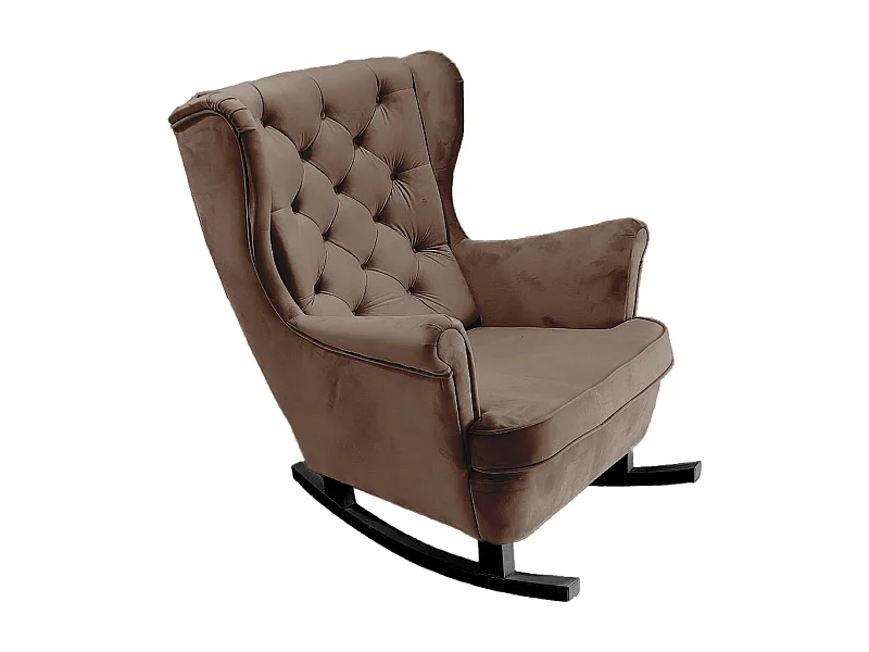 Fauteuil Relax avec accoudoirs et siège rembourré, fauteuil de salon, 102x81x95cm Marron_29814