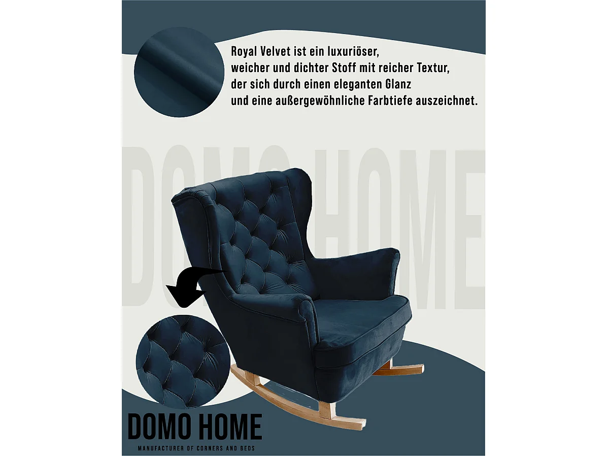 Relaxfauteuil met Gestoffeerde Zitting en Armleuningen, TV Fauteuil 102x81x95cm Marineblauw_29865