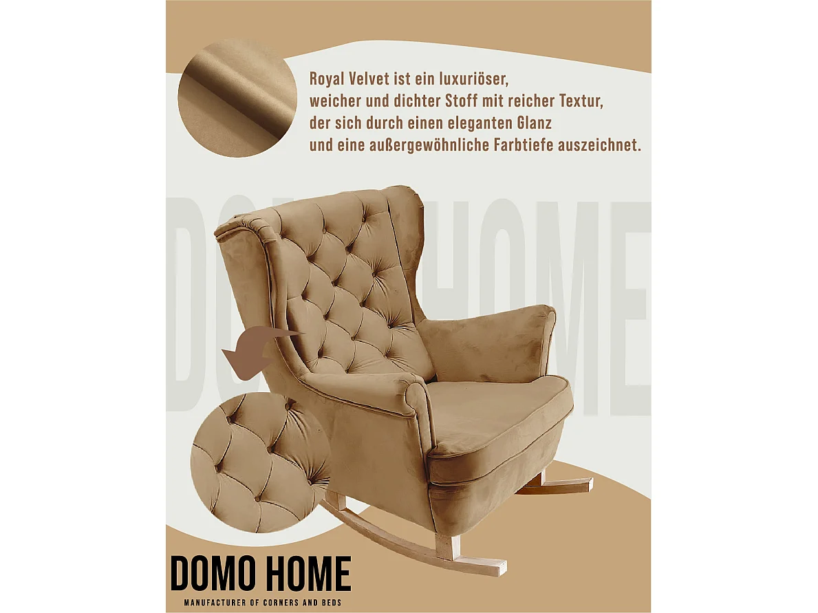 Fotel Relax z Tapicerowanym Siedzeniem i Podłokietnikami, Fotel TV 102x81x95cm Cappuccino_29807